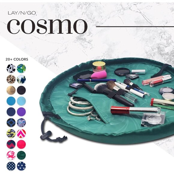 Cosmo Drawstring Makeup Bag Organizer, Water-Resistant Cosmetic Pouch - Picture 4 of 8